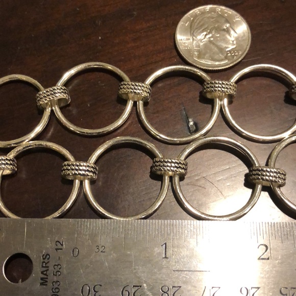 Ralph Lauren Silver Circle Chain Link Necklace - Picture 5 of 6